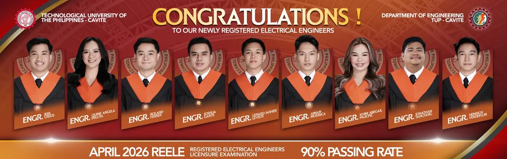 Congratulations to our newly registered electrical engineers: April 2026 REELE, 90% passing rate