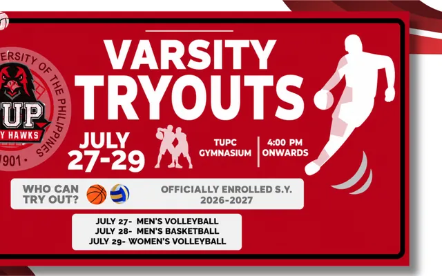 TUP Cavite Grayhawks varsity tryouts banner